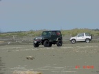 SUV's dominated the beach.