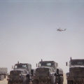 When the helicopters first started showing up in camp. [kuwait1]
