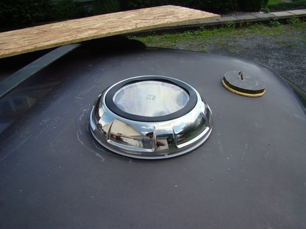 Close up of solar vent installed on the roof