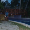 standing at the one bridge at the resort....welcome to the Dreams at Punta Cana