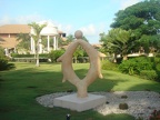 one of the many statues around the resort