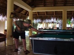 this is how you play pool.....outside in huts