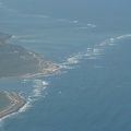Another aerial shot of ocean meeting island